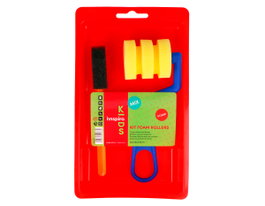 Innspiro Kit de peinture pour enfants avec rouleaux, pinceaux et plateau