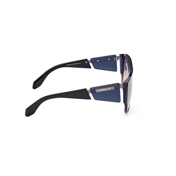Adidas OR0097 Homme Lunettes de soleil Aviateur Bleu Monture Plastique Verres Bleu Dégradé 59mm 14mm 145mm