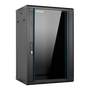 Phasak Armario Rack Mural 19 Pouces 18U 600x450mm pour Équipements Réseau - Acier SPCC Noir RAL 9004