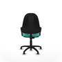 PIQUERAS Y CRESPO Chaise de bureau Algarra, similicuir turquoise