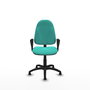 PIQUERAS Y CRESPO Chaise de bureau Algarra, similicuir turquoise