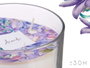 ACORDE Bougie en Verre avec Couvercle Doré Violet et Ambre 12x8x12 cm Verre Cire (Set de 6)