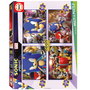 Educa Puzzle Multi 4 Licencié Sonic Neon 19631 - 4 Puzzles Progressifs 50, 80, 100 et 150 Pièces Fluorescents - À Partir de 8 Ans