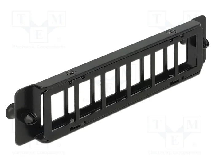 DELOCK Panneau de patch Keystone noir 6 ports