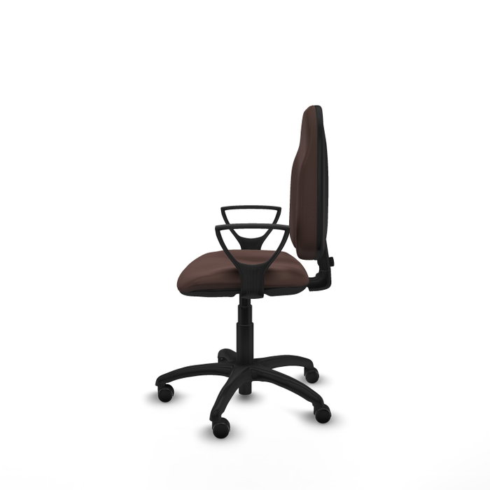 PIQUERAS Y CRESPO Chaise de bureau Algarra, similicuir marron foncé, mécanisme de contact permanent