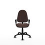 PIQUERAS Y CRESPO Chaise de bureau Algarra, similicuir marron foncé, mécanisme de contact permanent