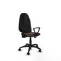 PIQUERAS Y CRESPO Chaise de bureau Algarra, similicuir marron foncé, mécanisme de contact permanent