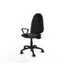 PIQUERAS Y CRESPO Chaise de bureau Algarra, similicuir marron foncé, mécanisme de contact permanent