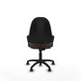 PIQUERAS Y CRESPO Chaise de bureau Algarra, similicuir marron foncé, mécanisme de contact permanent