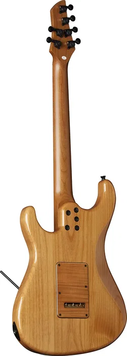 EKO Guitare Électrique Fire 601 Lignum Natural - Corps en Alisier, Manche en Érable Torréfié, 2 Humbuckers, Tremolo EKO Steel HRC57