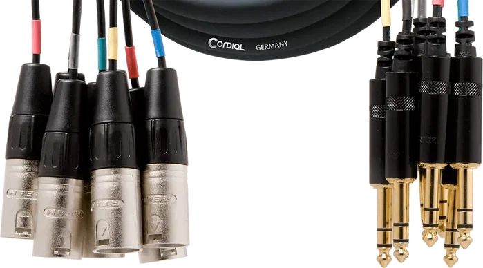 CORDIAL Multipar 8 Jack Stéréo/8 XLR 5 m Câble Audio CORDIAL Multipar 8 Jack Stéréo/8 XLR 5 m Câble Audio