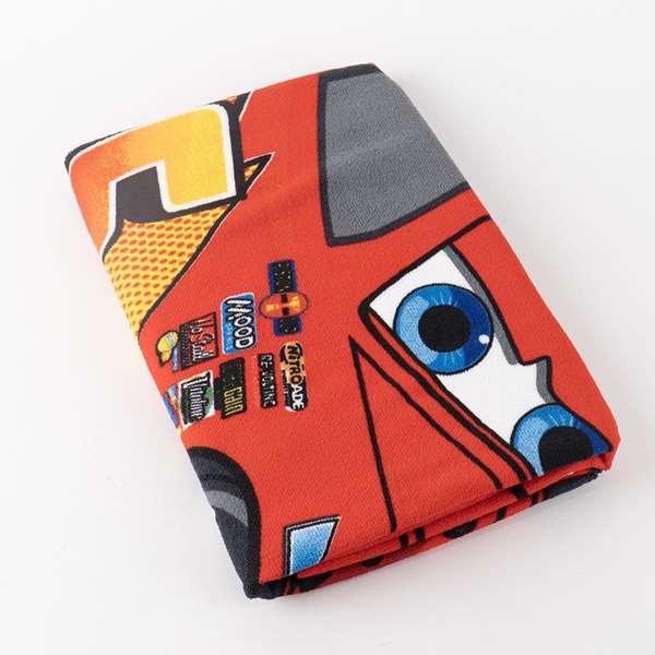 Cerdá - Toalla de microfibra Cars - Serviette de bain imprimée enfants - 70 x 140 cm - Motifs voitures Disney - À partir de 6 ans - Rouge