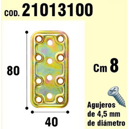 WOLFPACK LINEA PROFESIONAL Support pour bois à plaque bichromatée 40x80 mm