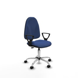 PIQUERAS Y CRESPO Chaise de bureau Algarra, bleu marine, base chromée