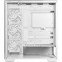 Deepcool CG580 4F - Boitier PC moyen tour blanc E-ATX avec 4 ventilateurs ARGB 120mm, panneaux verre trempé et ports USB Type-C