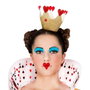 My Other Me Déguisement Reine de Cœurs pour Adulte avec Diadème, Couronne, Robe et Bas - Taille L