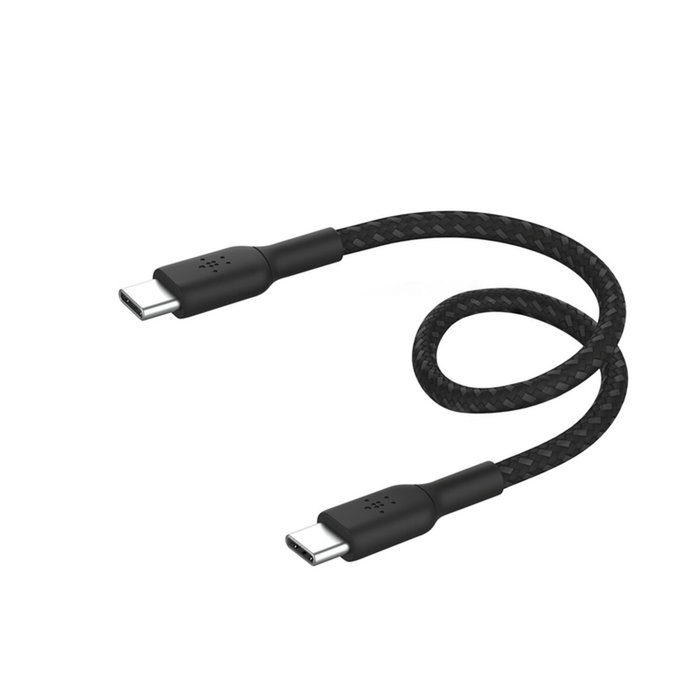 Belkin Câble USB-C vers USB-C tressé 0,15 m Noir