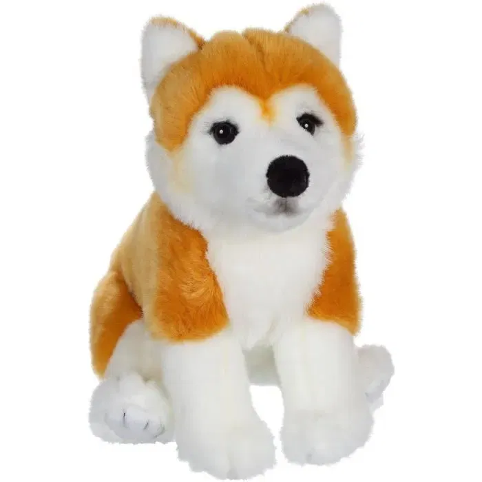 Gipsy Toys Peluche Chien Shiba Inu Assis 25 cm - Figurine réaliste