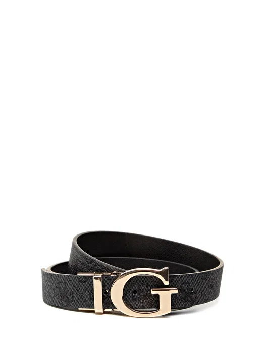 Guess Mika Ceinture en textile Gris Taille M Guess Mika Ceinture en textile Gris Taille M