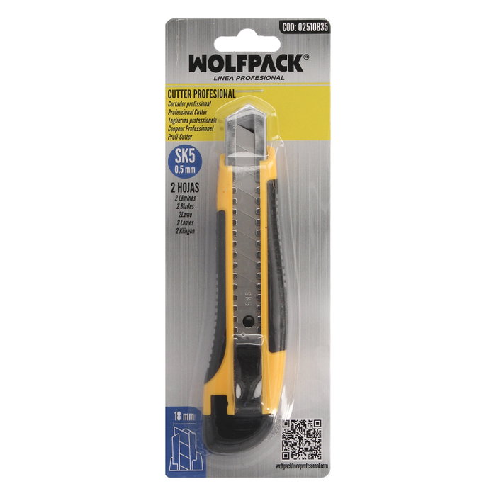 WOLFPACK LINEA PROFESIONAL Cutter avec lame de 18 mm