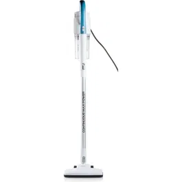 DOMO DO237SV Aspirateur Balai Filaire 450W - 2 en 1 Balai et Main - Réservoir 0.45L, Filtres Amovibles, Brosse et Fixation Murale Incluses