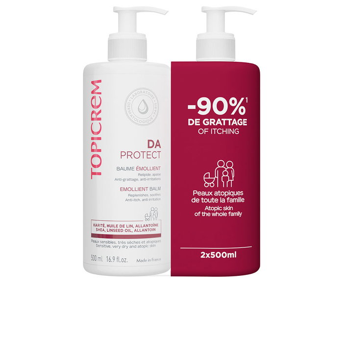 Topicrem Baume Émollient 2 x 500 ml - Hydratation 24h, Huile de Lin, Cire d'Abeille, Allantoïne Topicrem Baume Émollient 2 x 500 ml - Hydratation 24h, Huile de Lin, Cire d'Abeille, Allantoïne