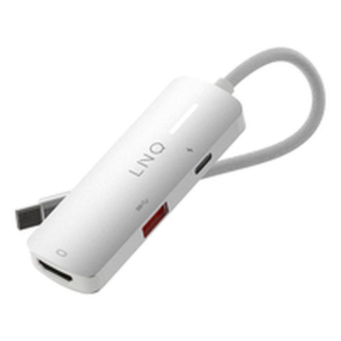 Hub USB Linq Byelements LQ49031 Blanc Gris