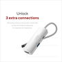 Hub USB Linq Byelements LQ49031 Blanc Gris