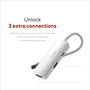 Hub USB Linq Byelements LQ49031 Blanc Gris