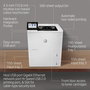 HP LaserJet Enterprise M612dn - Imprimante Laser Professionnelle Noir et Blanc 75 ppm, WiFi, Impression Recto Verso Automatique, Sécurité Dynamique HP JetIntelligence, Format A4
