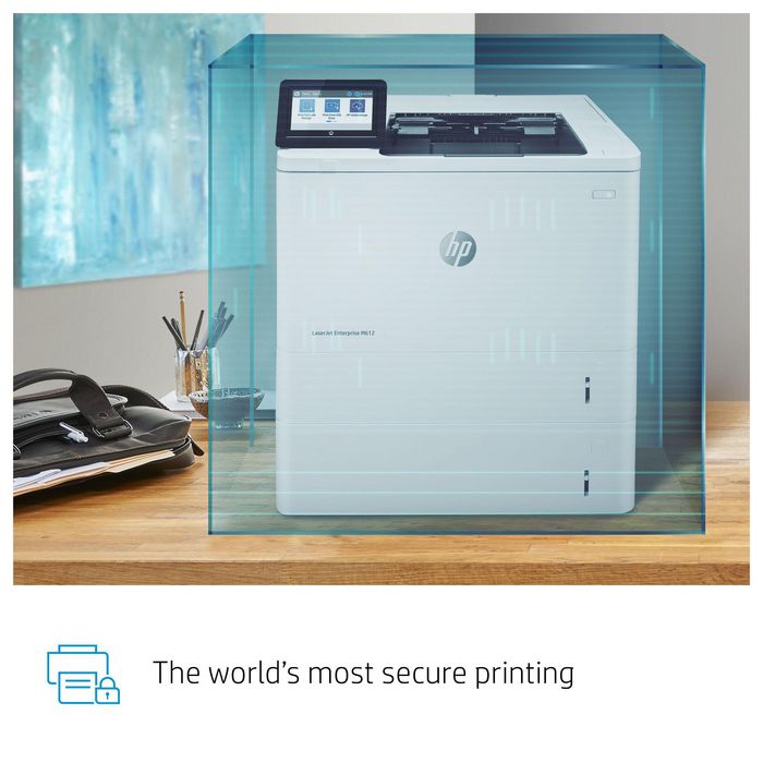 HP LaserJet Enterprise M612dn - Imprimante Laser Professionnelle Noir et Blanc 75 ppm, WiFi, Impression Recto Verso Automatique, Sécurité Dynamique HP JetIntelligence, Format A4