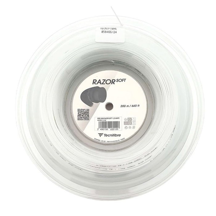 Cordes de raquettes Tecnifibre Razor Soft Blanc Cordes de raquettes Tecnifibre Razor Soft Blanc