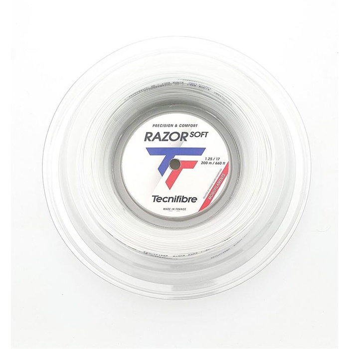 Cordes de raquettes Tecnifibre Razor Soft Blanc Cordes de raquettes Tecnifibre Razor Soft Blanc