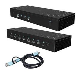 I-tec Docking Station 13-en-1 CA5MONITORDOCKPD, station d'accueil DisplayLink DL7400, 8K, 5 moniteurs, USB-C, 100W