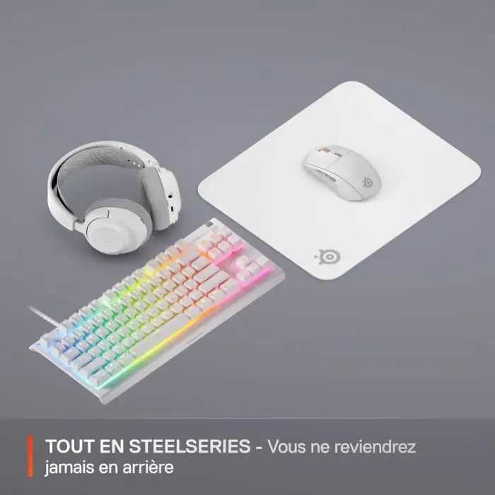 Steelseries QcK M - Tapis de souris gaming en tissu micro-tissé, blanc - 320 x 270 x 2 mm Steelseries QcK M - Tapis de souris gaming en tissu micro-tissé, blanc - 320 x 270 x 2 mm