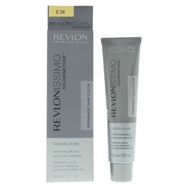 Revlon Revlonissimo Colorsmetique Teinture Permanente Acide Hyaluronique 6.34 Dark Coppery Gold Blonde 60 ml - Coloration Cheveux