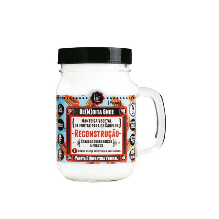Lola Cosmetics BE(M)DITA GHEE Masque Reconstructeur Papaye et Kératine Végétale 350g