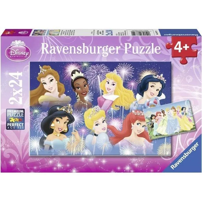 Ravensburger - Puzzle Disney Princesses 2 Puzzles de 24 Pièces Chacun - Jeu de Société pour Enfants à Partir de 4 Ans Ravensburger - Puzzle Disney Princesses 2 Puzzles de 24 Pièces Chacun - Jeu de Société pour Enfants à Partir de 4 Ans