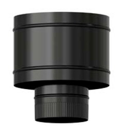 Estufa sombrero terminal antirrevocante noir mat 90º Ø 100 AVM100