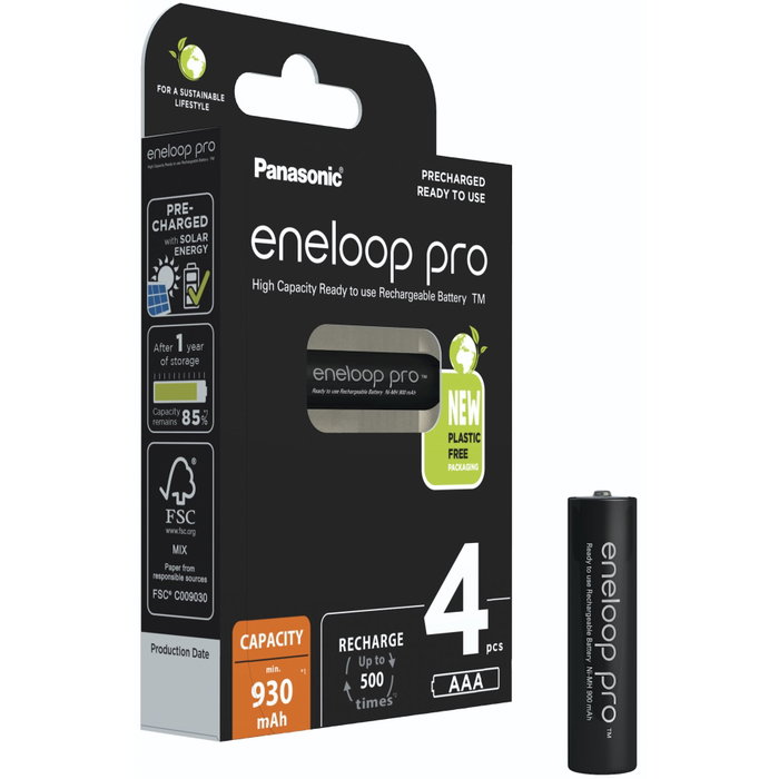 Panasonic BK-4HCDE/4CP Batterie rechargeable AAA 1,2 V 1,5 V (4 unités) Panasonic BK-4HCDE/4CP Batterie rechargeable AAA 1,2 V 1,5 V (4 unités)
