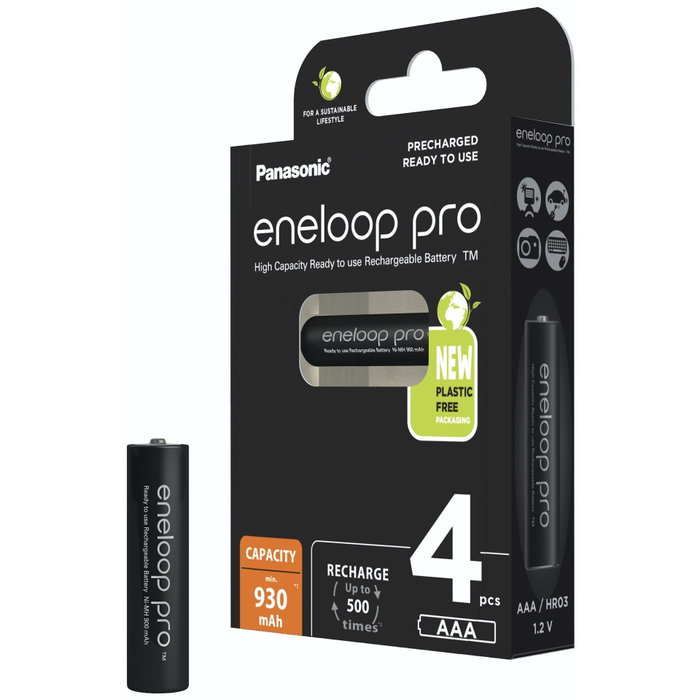 Panasonic BK-4HCDE/4CP Batterie rechargeable AAA 1,2 V 1,5 V (4 unités) Panasonic BK-4HCDE/4CP Batterie rechargeable AAA 1,2 V 1,5 V (4 unités)