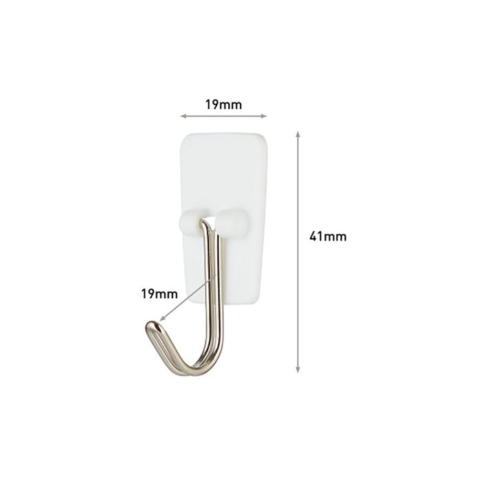 Crochet pour suspendre 3M 225 g 19 X 41 X 19 MM Blanc Acier (3 Unités)