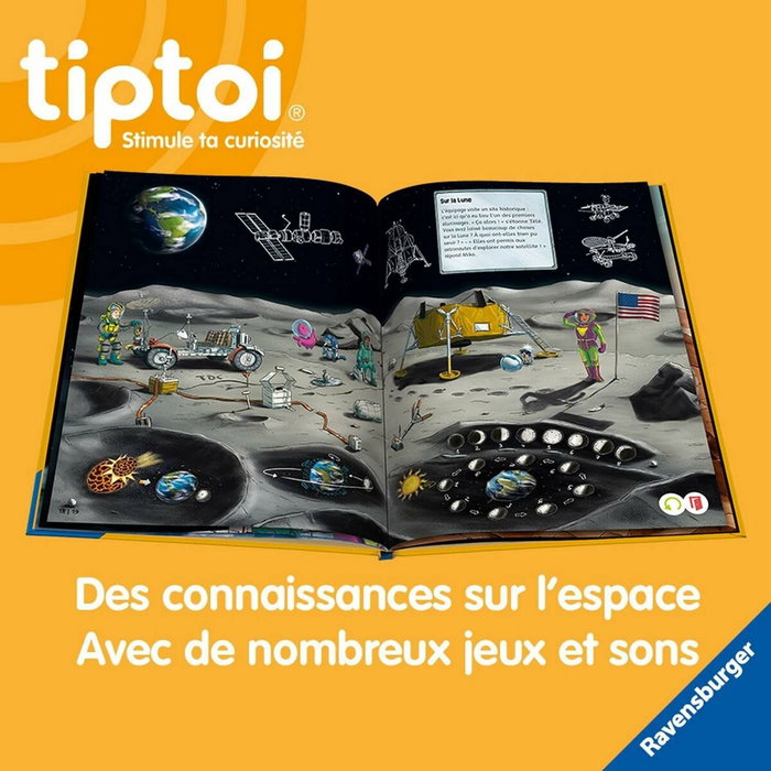 Ravensburger Tiptoi - Espace Astronautique - Livre interactif avec jeux et musiques