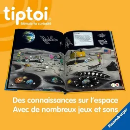 Ravensburger - Tiptoi - Livre interactif L'espace et les astronautes - Jeux, musiques et découvertes - Pour enfants de 6 ans et plus