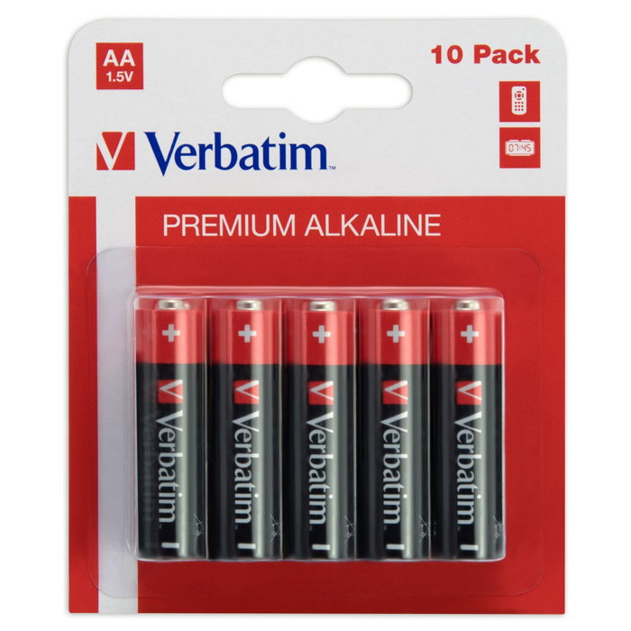 Verbatim Piles alcalines AA 1,5V, 10 Pcs Verbatim Piles alcalines AA 1,5V, 10 Pcs