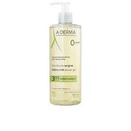 A-Derma Essential Range Gel douche hydratant 500 ml pour peaux sensibles - Nettoyant visage, corps et cheveux avec Clean Care Complex