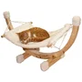Kerbl 82591 Hamac pour chat Siesta, Blanc - Chassis en bois, Dimensions 73 x 36 x 34 cm