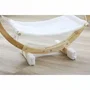 Kerbl 82591 Hamac pour chat Siesta, Blanc - Chassis en bois, Dimensions 73 x 36 x 34 cm