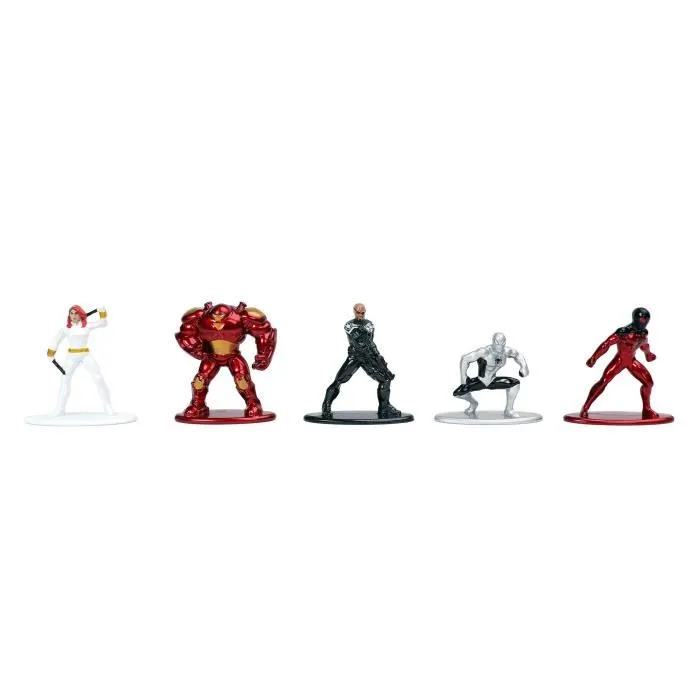 Simba.Dickie.Group Marvel - Coffret de 20 figurines en métal (4 cm) - Personnages Avengers, Hulk, Iron Man, Spider-Man, Loki, Groot