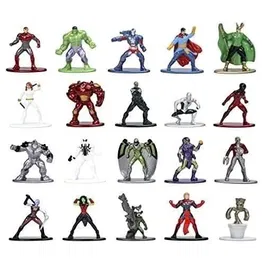 Simba.Dickie.Group Marvel - Coffret de 20 figurines en métal (4 cm) - Personnages Avengers, Hulk, Iron Man, Spider-Man, Loki, Groot